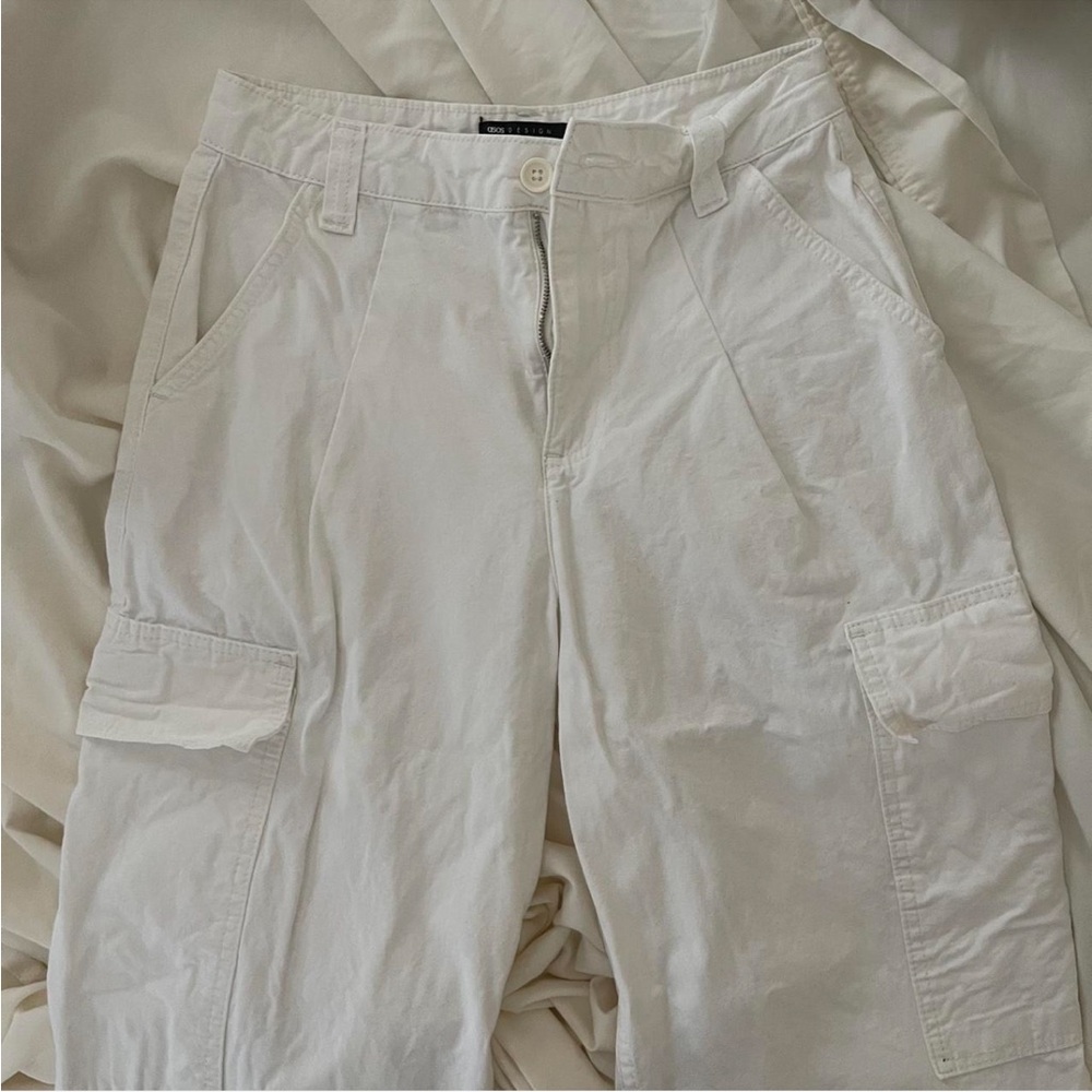 ASOS Design Off-White Cargo Pants